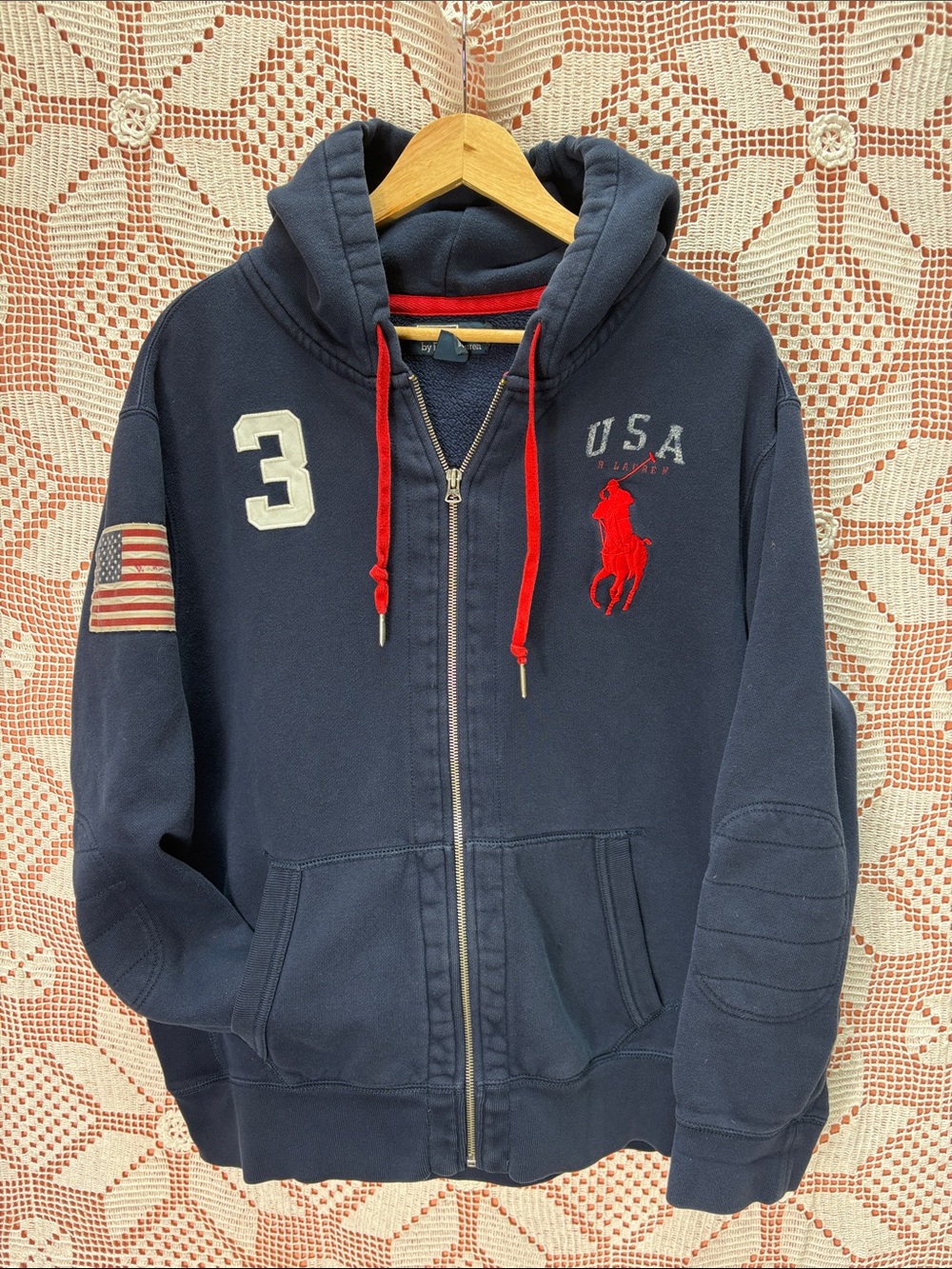 Polo Ralph Lauren USA Zip Hoodie – XL